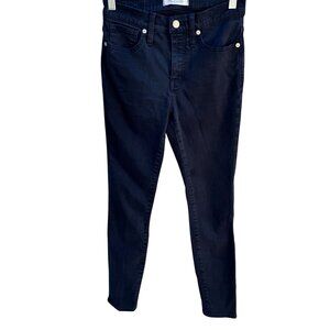 Madewell Womens Black 9" High Rise Stretch‎ Skinny Dark Wash Denim Jeans 25